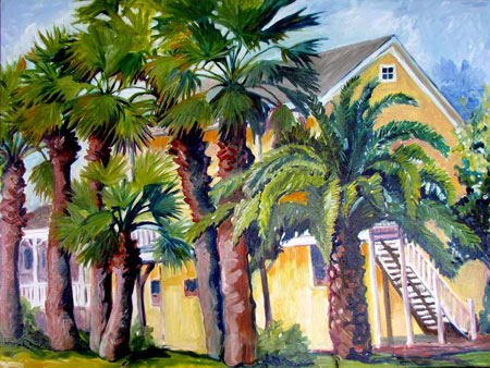 Artwork title 'A Galveston House' - Contact The Water's Edge Studio and Gallery for price and availability - gayle at galvestonwatersedge dot com
