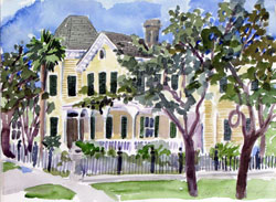 Artwork title 'On the Corner of 24th and L' - Contact The Water's Edge Studio and Gallery for price and availability - gayle at galvestonwatersedge dot com