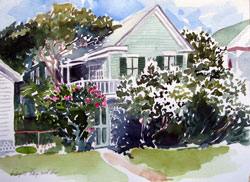 Artwork title 'Just a Couple of Blocks to the Sea' - Contact The Water's Edge Studio and Gallery for price and availability - gayle at galvestonwatersedge dot com