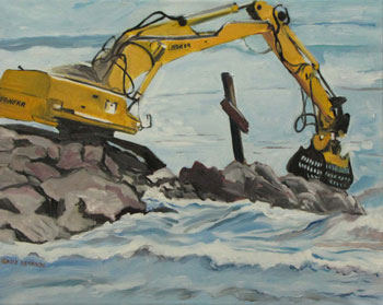 Artwork title 'On The Point' - Contact The Water's Edge Studio and Gallery for price and availability - gayle at galvestonwatersedge dot com