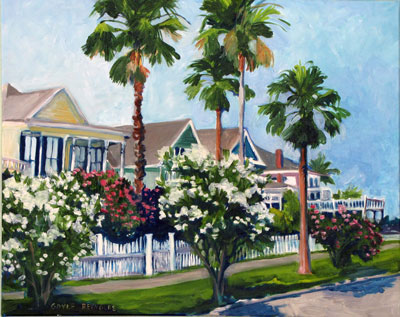 Artwork title 'When Oleanders Bloom' - Contact The Water's Edge Studio and Gallery for price and availability - gayle at galvestonwatersedge dot com